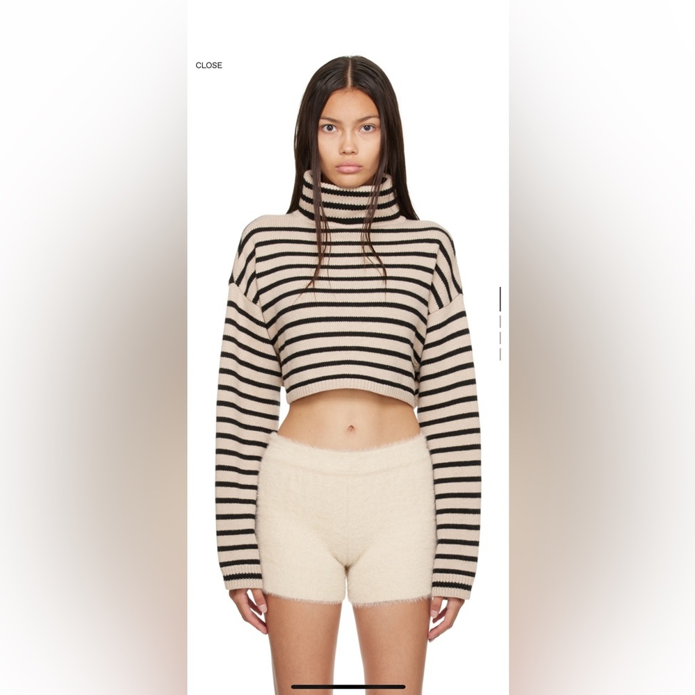 The Frankie shop Athina sweater black beige New